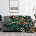 thumbnail image 2 of Yiaed Tropical Tribe Mask Print Blanket Throw Blanket Soft Cozy Flannel Blanket for Home Bed Sofa Couch Chair-50"x40", 2 of 6