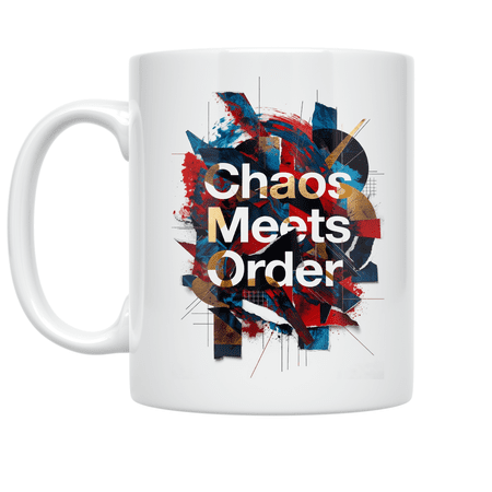 Chaos Meets Order Art - Art Enthusiast - 11 oz Ceramic Coffee Mug