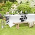 thumbnail image 2 of Custom Table Cloth with Business Logo 6 FT Custom Tablecloth with Text Image Customized for Business Tradeshow Events Birthday Party Wedding Decor Personalized Table Cloth, 2 of 7