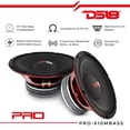 thumbnail image 2 of Altavoz DS18 PRO-X10MBASS 10 Midbass 800 W para coche 8 ohmios, 2 of 7