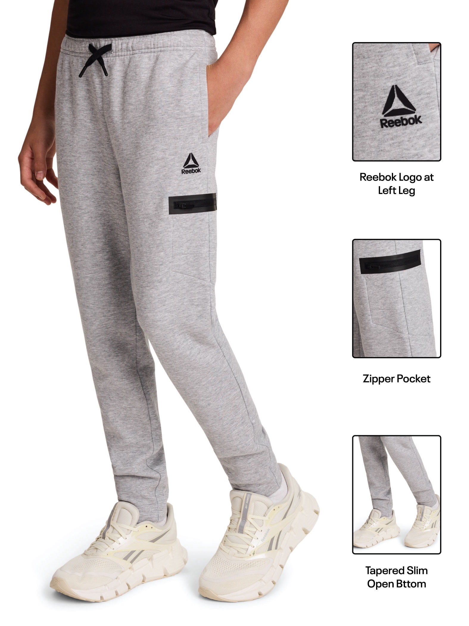 Reebok Boy's Momentum Open Bottom Pant, Sizes 4-18