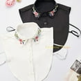 thumbnail image 7 of LoudSung Fake Collar Detachable Half Shirt Blouse False Collar Embroidery Dickey Design for Women Girls, 7 of 7