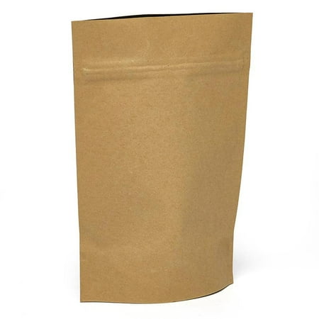 7' Gusset Kraft Paper - 25ea - 5-1/8 X 1-5/8 X 7 Kraft Plastic Stand-Up Pouch-Pkg Gusset - 1 5/8'' by Paper Mart