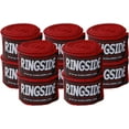 thumbnail image 2 of Ringside Mexican-Style Boxing Handwraps - Elastic Cotton, Thumb Loop, Hook & Loop Closure, Machine Washable - Red, 5 Pack, 2 of 4