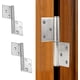 thumbnail image 3 of 4 Piezas Bisagras Plegables de Acero Inoxidable Bisagras para Muebles Bisagra de Acero Inoxidable Bisagra de Elevación de Acero Inoxidable Fuerte y Robusta para Herrajes para Muebles Armario Protector Puerta Cajón Plata oso de fresa Electrónica, 3 of 5