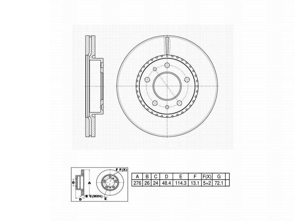 Winstop Brake Rotor, Front WS242994, Kia Sedona 2004-2002