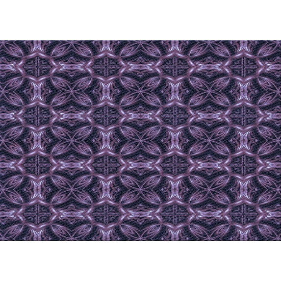 Ahgly Company Indoor Rectangle Patterned Purple Sage Bush Purple Area Rugs, 5' x 7'
