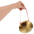 thumbnail image 2 of 1 Ensemble de Mini Gongs Tambourin Cymbales Chinois Traditionnel Instrument de Percussion avec Maillet en Bois, 2 of 8