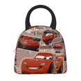 thumbnail image 2 of Bolsa de almuerzo portátil con aislamiento de Cars Lightning Mcqueen, bolsa de mano térmica con bolsillo frontal para hombres, mujeres y adolescentes, 2 of 7
