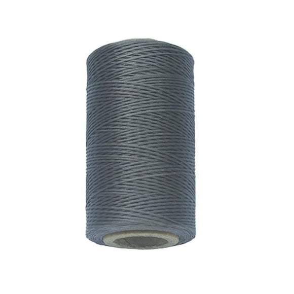 Hilo de coser de cera plana de colores 150D, hilo de cera, hilo de coser de 260 m y 0,8 mm Gris oscuro
