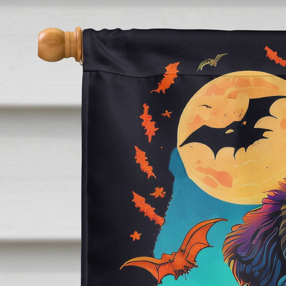 Halloween Bernese Mountain Dog House Flag 28x40IN Double-Sided Polyester Decorative Sleeve Pole Flag for Outdoor Home Garden