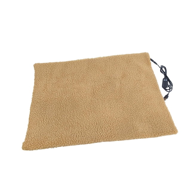 koolsoo Coussin Chauffant pour Chat, Antidérapant, Température Réglable, Marron