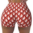 thumbnail image 2 of Haiem Fire Symbols No Front Seam Biker Shorts for Women Yoga Workout Gym Bike Shorts with Tummy Control Moisture-Wicking-Small, 2 of 9