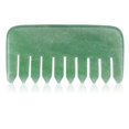 thumbnail image 1 of Peine de jade Gua Sha, herramienta de masaje con diseño de doble función para la relajación del cuero cabelludo y el cuerpo., 1 of 5