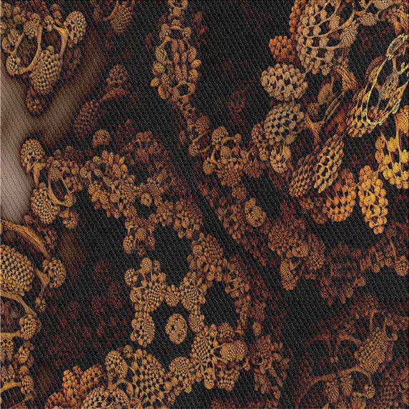 Ahgly Company Indoor Square Patterned Sienna Brown Novelty Area Rugs, 4' Square