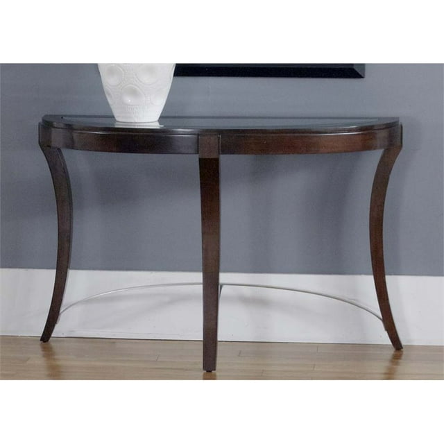 Liberty Furniture Avalon Glass Top Console Table in Dark Truffle