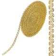 thumbnail image 1 of 0.6cm 10m Braided Gimp Trim Ribbon Wedding Birthday Party Event Decoration DIY Crafts Embellishment (Gold), 1 of 8