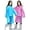 Pink+Blue, variant on 2 Pack Raincoats for Kids, Reusable Rain Ponchos with Hood and Sleeves Waterproof Rain Coat for Children Boy Girl Kids (Pink+Blue)