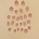 thumbnail image 3 of Cute Valentine's Day French Tip Press On Nails - Glossy Pink Blush Acrylic False Nails with White Heart Pattern - Full Coverage Sticks On Nails for Women, 3 of 4