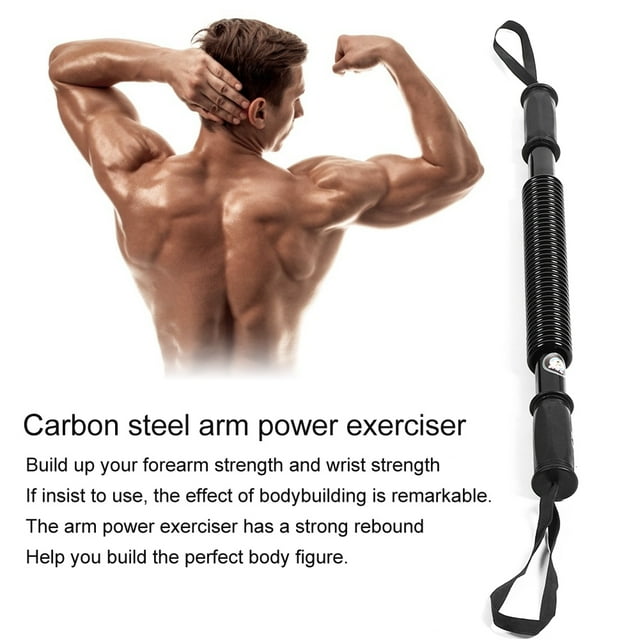 Arm Power Exerciser, Heavy Duty Spring Arm and Chest Strengthener Expander Arm Trainer Shoulder Muscle Strength Workout Bar, for Upper Body Workout Strength Training At Home