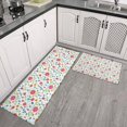 thumbnail image 2 of Pioneer Flower Floral Print Pattern Kitchen Rugs Sets Of 2, Anti Fatigue Non Slip Washable Floor Mats for Kitchen Sink Laundry, 17X30 Inch + 17X47 Inch, 2 of 6