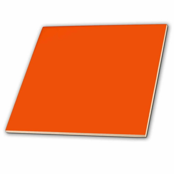 3dRose, Bright Orange, 12 Inch Ceramic Tile