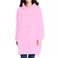 thumbnail image 1 of Sudadera con capucha para hombre y mujer, jersey holgado de franela para el hogar, camisón cálido de polar, manta para TV, 1 of 6