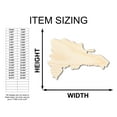 thumbnail image 2 of Unfinished Wood Dominican Republic Country Shape - Caribbean Craft - up to 46" DIY 14" / 1", 2 of 4