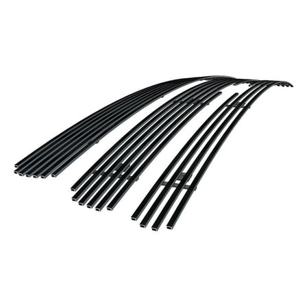 APS Premium Stainless Steel Black 8x6 Horizontal Billet Grille Compatible with Chevy Silverado 1500 2007-2013 Combo N19-J26876C