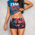 thumbnail image 3 of Lsque Red Flame Wolf Head Pattern High Waisted Biker Shorts for Women-Tummy Control Fitness Athletic Workout Running Yoga Gym Shorts,Moisture-Wicking-XX-Large, 3 of 9