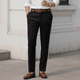 thumbnail image 3 of GINGTTO Men's Slim Fit Stretch Dress Pants Business Casual Slacks Formal Chino Trousers with Pockets, 3 of 5