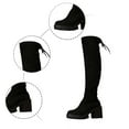 thumbnail image 5 of Gyexs Over The Knee Boots for Women Platform Thigh High Pull on Booties Heel Round Toe Long Boots Fall Winter Shoes #03 Black & Size 6.5, 5 of 9