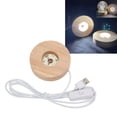 thumbnail image 1 of Base de Luz LED, Base de Luz LED de Madera de Roble de 0,8 Pulgadas con Luz LED para decora de Fiesta de NaviDad, 1 of 7
