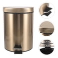 Living Room Trash Can Garbage Bin Stainless Steel Trash Bucket Office ...