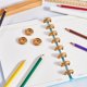 thumbnail image 4 of 11Pcs 24mm Plastic Loose Leaf Binder Discs Planner Discs Bulk Gold Hollow Heart Mushroom Hole Discbound Binding Expande Buckle Ring Disc for DIY Notebook Planner Scrapbooking Pages Artwork, 4 of 5