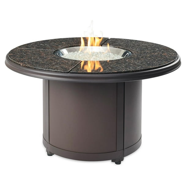 The Outdoor GreatRoom Company Beacon Chat Height Fire Pit Table with Electronic Ignition 