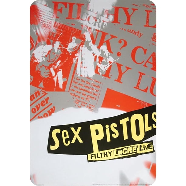 Hojalata Rectangular Wdftyju 20*30cm Plano Serie Musical Sex Pistols