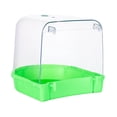 thumbnail image 2 of Baño para pájaros para jaula, caja de bañera para pájaros, espaciosa, transparente, limpieza, suministros para mascotas, baño Verde, 2 of 8