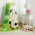 thumbnail image 2 of Gabby's Dollhouse Kids Green Blue Print Fleece Bed Blanket, Twin/Full, 2 of 5