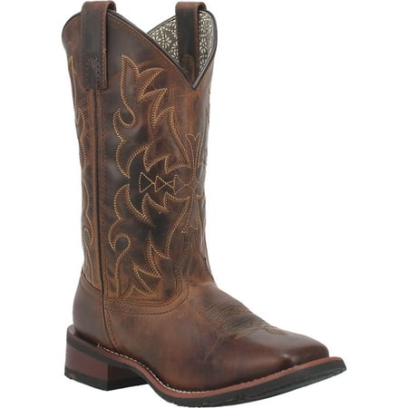 

Laredo Western Boots Womens Anita Leather 10 W Distressed Tan 5602
