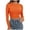 Orange, variant on GJSYRH Women's Ribbed Knit Fitted Crop Top Long Sleeve Round Neck Casual Basic Shirt Comfortable Stretchy Soft Fabric T-Shirt