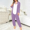 thumbnail image 2 of Xcmzpl Family Christmas Onesie Pajamas Adult Couple Xmas Holiday Onesie Loungewear Fuzzy Flannel Hooded Zip Uip One Piece Sleepwear, 2 of 6