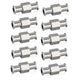 thumbnail image 1 of 10pcs Coupler Luer Syringe Connector Metal Double Joints Luer Lock Adapter Coupler For Pneumatic Pa, 1 of 1