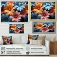 thumbnail image 4 of Designart "Abstract Blossom Of Colorful Daisies" Daisies Floater Framed Wall Art Prints, 4 of 5