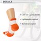 thumbnail image 4 of Calcetines de ciclismo Unique Bargains que absorben el sudor, color blanco y naranja, tamaño M, neutros y universales, 1 par, patrón irregular., 4 of 7