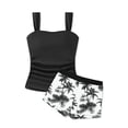 thumbnail image 2 of VOUZZA Girls Tankini Set Hawaiian Print Swim Pants Conservative Separate Swimsuit for Kids Beach Swimwear Swimming, 2 of 4