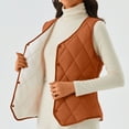 thumbnail image 2 of Women's Fleece Lined Sleeveless Vest Jacket, Stand Collar, Rose Gold, Size XXXL, 2 of 5