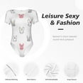 thumbnail image 6 of Naloa Girl Rabbit Women's Short-Sleeved Onesie, One-Piece Swimsuit for Parties, dates, clubs - Large, 6 of 9