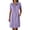 A-Purple, variant on 2026 Summer Womens Dress Cotton Linen Casual Comfortable Pocket Buttoned Short Sleeved Knee-Length Dress