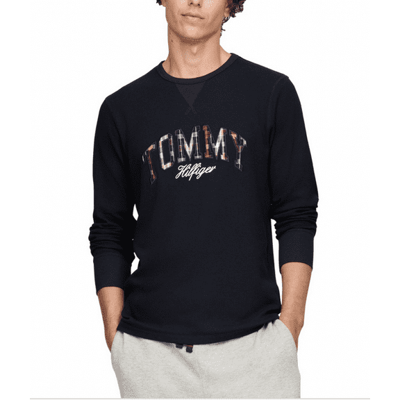Tommy Hilfiger Men's Thermal Logo Long-Sleeve Pajama Shirt - Multi